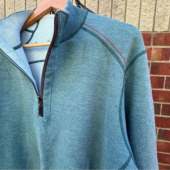 Tommy Bahama Reversible 1/4 Zip Sweatshirt Resort Vacation Lounge Beach Casual - Picture 11 of 16